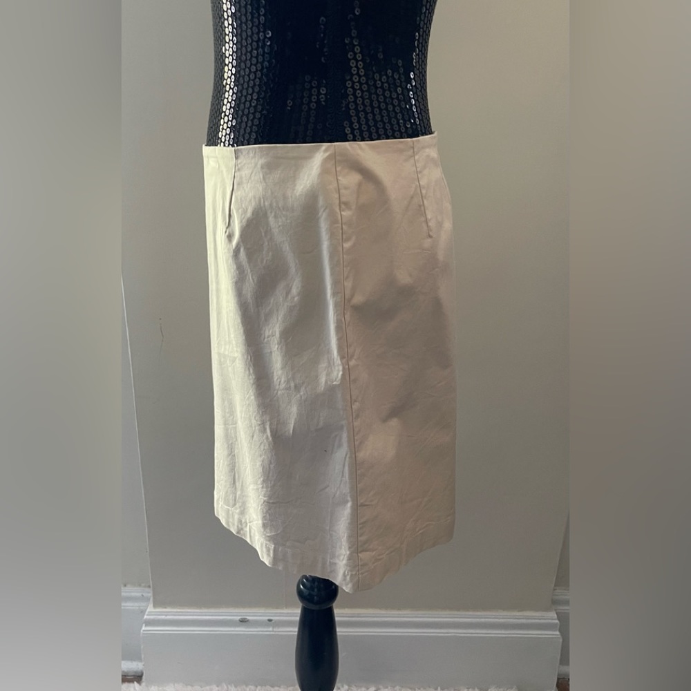 Vintage Y2K Gap Stretch Beige Skirt Size 10 - Picture 2 of 10
